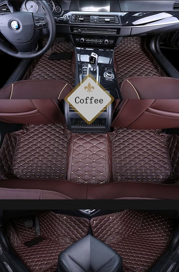 Floor Mat for Infiniti QX80/QX56 2011-2024(Non for 2025)/Nissan Armada - All Weather, Heavy Duty, Heavy Duty, 3D Luxury Floor Liner 100% Fit- Coffee - Image 3