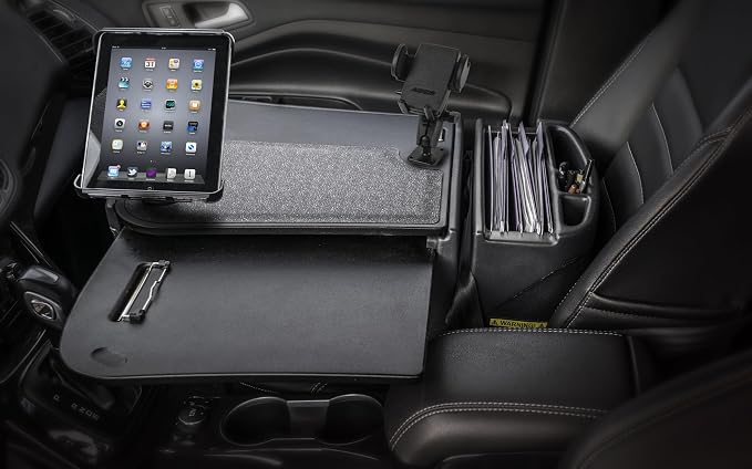 AutoExec AE-GMCD-PI-PM-TAB-BT GripMaster Car Desk for Your Vehicle Workstation and Mobile Office, Black with 400 watt Power Inverter, Phone Mount and Tablet Mount | 400 Watt Power Inverter, Phone Mount, Tablet Mount, Vehicle Workstation and Mobile Office - Image 2