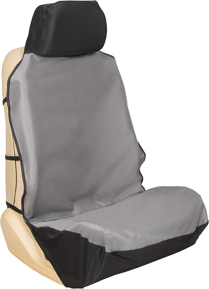 PetSafe Happy Ride Waterproof Bucket Seat Cover for Dogs and Pets - Fits Cars, Trucks and SUVs - Waterproof Area Protection - Grey - Image 3
