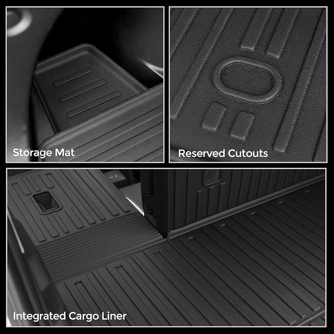 Floor Mats for 2021-2026 Chevy Trailblazer FWD Accessories | Fit Upper Deck, Full-Coverage Set with Integrated Cargo Liner & Backrest Protector, Odorless TPE, All-Weather Protection - Image 8