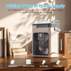 Portable Air Conditioners, Personal Evaporative Air Cooler with 1000ML Water Tank, 3 Speeds & 2 Mist Modes, Portable AC Fan for Car, Caravan, Kitchen, Office Desk - Image 8