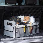 JiatuA Car Trunk Organizer, Collapsible Car Organizers and Storage Grey | Sturdy, Large Capacity, Clean Decor, Multi Compartment Container Box, Adjustable Car Accessories for SUV Sedan Truck - Image 3