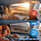 ZATOOTO Tesla Model Y Window Shades for Rear Window,Clear View | Transparent Static Cling Film, Blocks 90% UV & Heat, No Adhesive, Easy Install, Enhanced Visibility, Interior Protection - Image 4