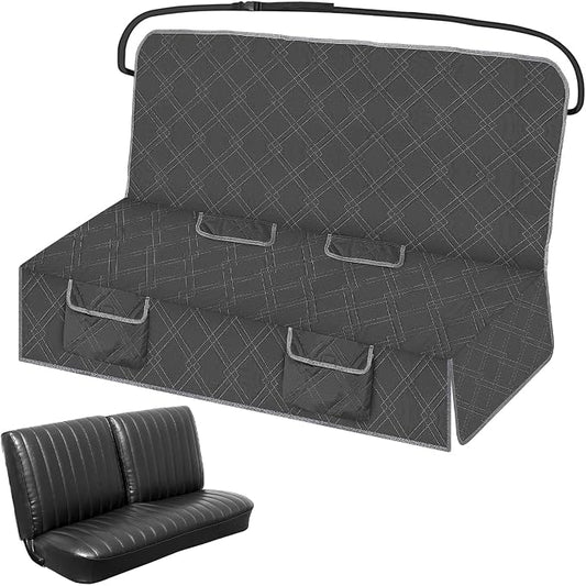 Dog Car Seat Cover for Bench Seat No Headrest | Most Vintage Car and Classic Truck Bench Seat, 600D Oxford Scratch Proof Nonslip Pickup Waterproof Pet Bench Seat Cover by Kistrba