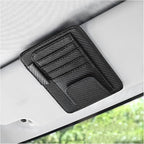 Augeny Car Sun Visor Organizer, Auto Visor Organizer and Storage, Registration and Document Holder, Vehicle Accessories for Sunglasses Document Card Pen Driver License (Carbon Fiber Black) by Augeny