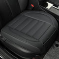1 Pack Leather Front Car Seat Covers,Bottom Seat Covers for Cars,Driver Car Seat Cushion Cover,Luxury Seat Protectors,Waterproof,Full Wrap,for Most Vehicles,Sedan,Truck,SUV(Black) by Vankerful