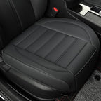 1 Pack Leather Front Car Seat Covers,Bottom Seat Covers for Cars,Driver Car Seat Cushion Cover,Luxury Seat Protectors,Waterproof,Full Wrap,for Most Vehicles,Sedan,Truck,SUV(Black) by Vankerful