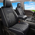 Huidasource Fit for Truck Seat Covers Chevy Silverado/GMC Sierra, Chevrolet Seat Covers, 1500 2007-2013&2019-2026, 2500HD 3500HD 2020-2026 Crew Double Extended Cab, Thickened Nappa Leather Black&White by Huidasource