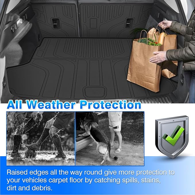 Envision Cargo mat - Trunk Mat for Buick Envision 2021-2026, All Weather Trunk Mat & Backrest Mat for Envision Accessories, Heavy Duty Rubber Mats, Car Accessories - Image 7