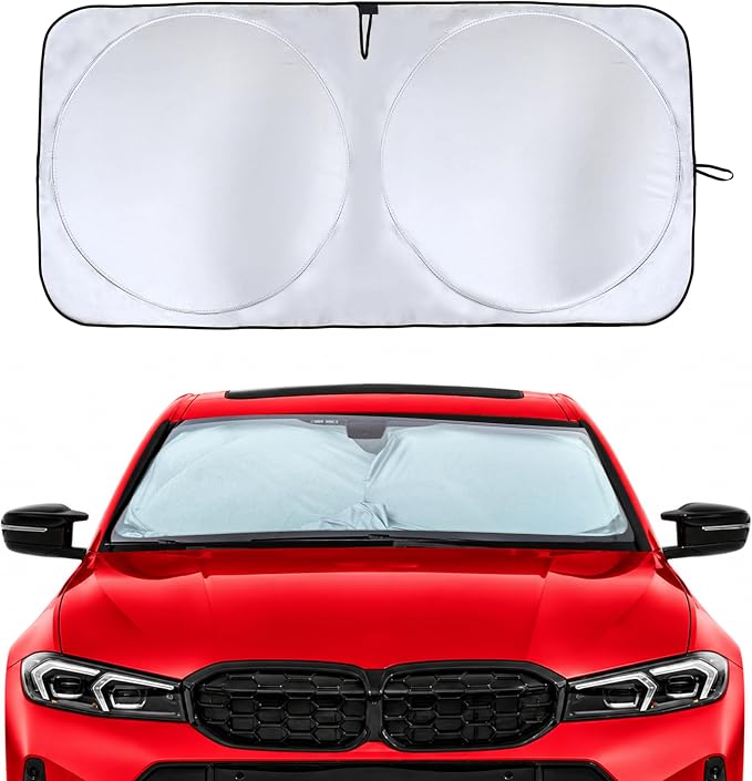 Econour Car Windshield Sun Shade,Foldable Front Window Sunshade, Sun Visor by EcoNour