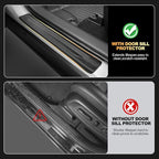 AOMSAZTO Floor Mats for Toyota RAV4 Hybrid 2026, with Door Sill Protector | Not for PHEV, Custom Fit Floor Liners All-weather Protection Full Coverage Car Mats Door Sill Guards 2026 RAV4 Accessories - Image 3