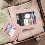 Clear Makeup Bag with Mini Cosmetic Bags,Travel Toiletry Bags for Women,Portable Cosmetic Bags Case, Transparent Waterproof Cosmetic Organizer Storage Bags for Women Men - Image 5