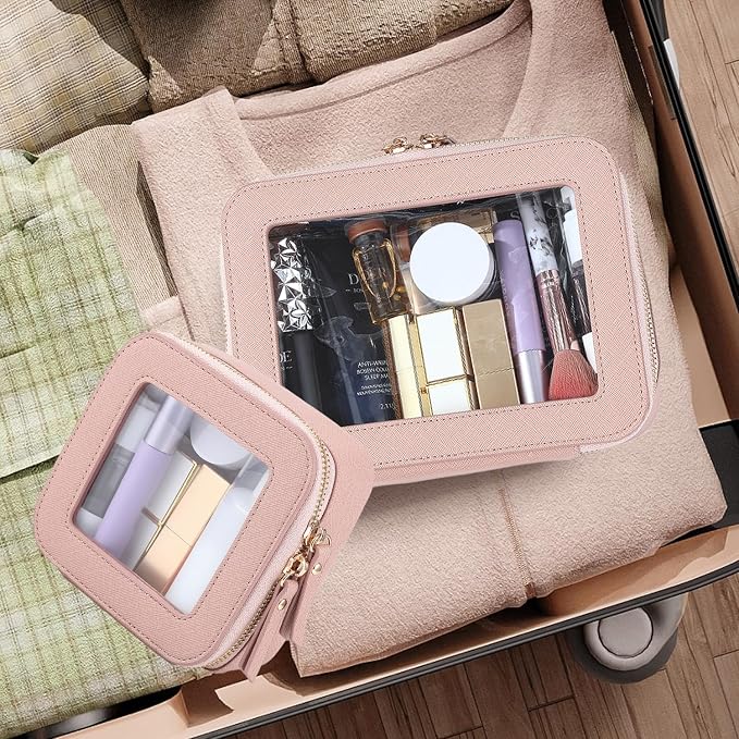 Clear Makeup Bag with Mini Cosmetic Bags,Travel Toiletry Bags for Women,Portable Cosmetic Bags Case, Transparent Waterproof Cosmetic Organizer Storage Bags for Women Men - Image 5