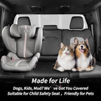 Custom Seat Covers for 2019-2026 Ram 2500/3500 CrewCab Bighorn,Faux Leather | Full Set Heavy Duty Pickup Seat Cushion,Front w/No Headrest Cutout,Rear 40/60 Split Curved Bench Seat,Black - Image 3