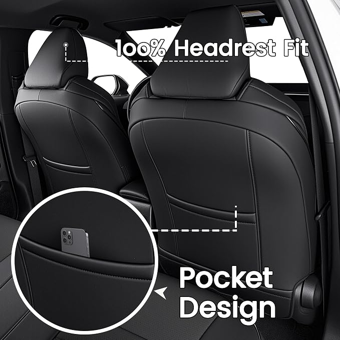 HKZ Customized Special seat Cover for Toyota Corolla (Black, 2020-2022 Corolla XSE) - Image 4