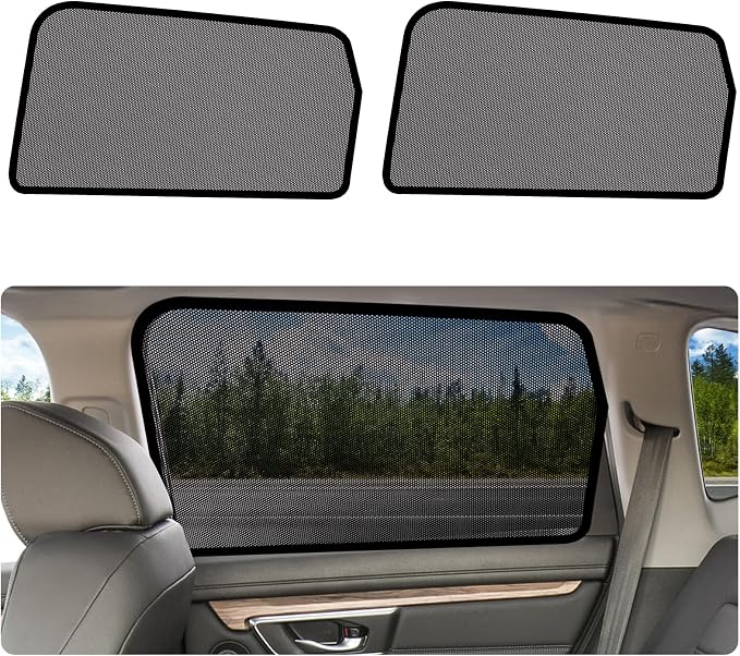 CRV Window Shades 2017-2022, Rear Side Mesh, 2PCS | Custom Fit Window Shades, Breathable Mesh Blocks UV Rays, Reduces Heat & Glare, Creates Comfort for Babies & Rear Passengers - Image 8