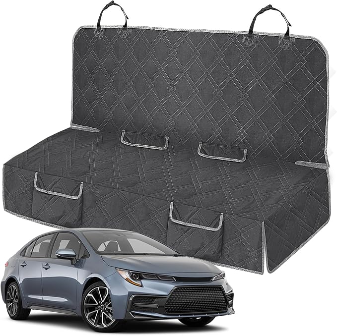 Dog Car Seat Cover for Toyota Corolla 2009-2025 | Waterproof Pet Bench Seat Cover for Back Seat, 600D Heavy Duty Scratch Proof Nonslip Truck Seat Covers for Dogs by Kistrba