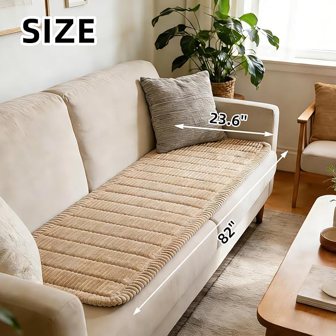 Soft Plush Dog Car Seat Cover & Sofa Protector, Non-Slip Mat (23.6''×82'') | Soft plush travel seat protector for backseat or sofa. Non-slip bottom, machine washable, includes storage bag (Brown) - Image 8
