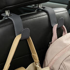 Car Seat Headrest Hook Heavy Duty 55lb Metal Hanger with Leather for Bags | Universal Vehicle Seat Back Organizer, Ergonomic Design, Hang Groceries Handbag Backpack Water Bottle, 2 Pack Gray - Image 7