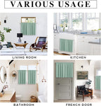 RYB HOME Cafe Blackout Curtains 24 inch Length for RV Camper Kitchen Window | Temperature Regulating, Light UV Blocking, Privacy Protection, Short Small Half Window Tiers, W42 x L24, Aqua, 2 Panels - Image 4