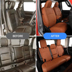 EKR Car Seat Covers for Subaru Forester 2025(Only Base),Full Set | Custom Fit for Subaru Forester Base 2025,360°Protection,Pet Friendly,Faux Leather(Brown) - Image 6