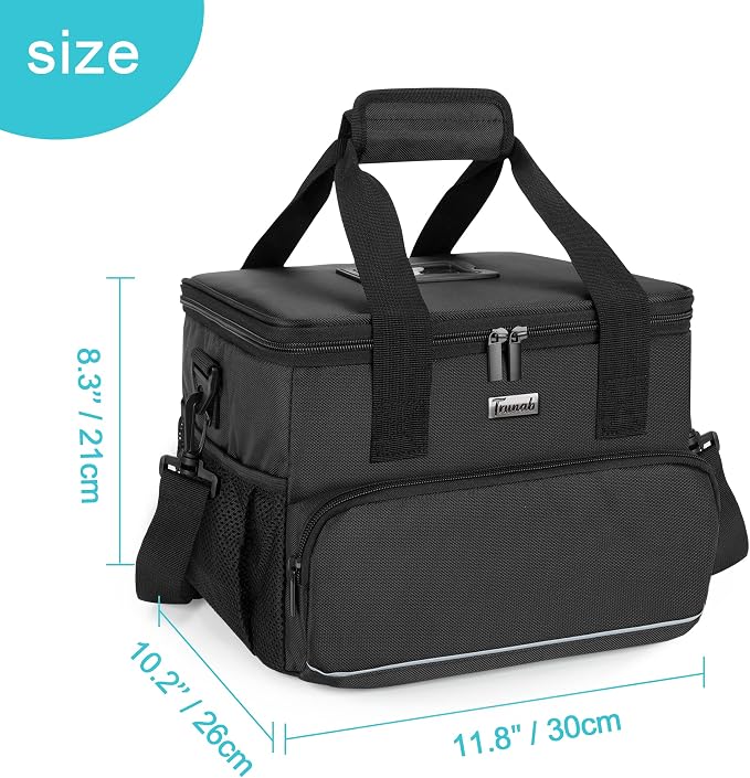 Trunab Insulated Medical Bag with Dividers, Medicine Pouch, Black | Empty Bag for Custom Setup, Ideal for Home, Travel and Camping - Image 6