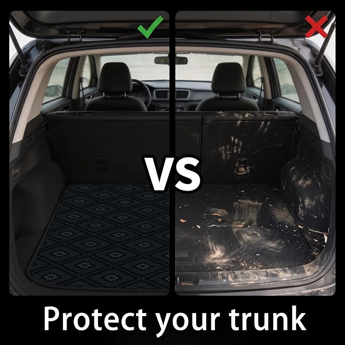 Universal Car Trunk Mat 29" x 39",Multicolor Floral,Butterfly Etc,Anti-Slip Easy to Clean, Trunk Protective Mat, Sporty Vehicle Interior Accessories Suitable for Most Car Models. - Image 5