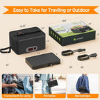 Portable Oven, 12V 24V 110V-240V Car Food Warmer Portable Personal Mini Oven Electric Heated Lunch Box for Meals Reheating & Raw Food Cooking for Road Trip/Camping/Picnic/Family Gathering(Black) - Image 7