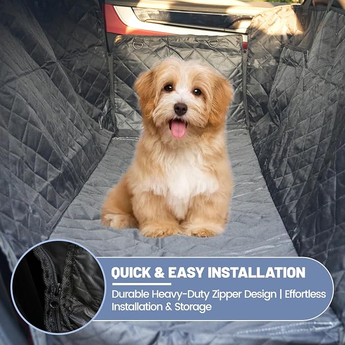 Dog Car Seat Cover for Pets Waterproof Seat Cover Hammock Scratch Proof | Nonslip Back Seat Pet Bed Mat for Travel Durable Soft Back Seat Covers for Cars Trucks and SUVs ( 23.5 x 51 inch) - Image 7