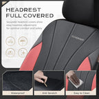 Coverado Seat Covers Full Set, Automotive Car Seat Protectors 5 Seats, Red Driver Protectors Universal Fit for SUVs, Trucks, Sedans,Car Accessories - Image 7
