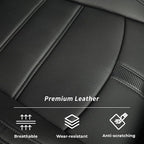 Faux Leather Seat Covers for 2022-2026 Toyota Corolla Cross,Non-Hybrid | Full Set Suv Seat Cushion for Corolla Cross L/XLE/LE,Luxury Waterproof Car Seat Protector,Factory Look,Black-Carbon - Image 8
