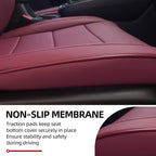 Lolcar CRV Seat Covers Custom Fit for Honda CRV 2017 2018 2019 2020 2021 2022,Leather Car Seat Cover Full Set for Trucks SUV,Waterproof Car Seat Cushion,Faux Leather (Burgundy) - Image 7