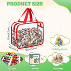 Toy Storage Bags 6 Pack, Clear PVC Toy Organizers, Colorful | Waterproof PVC, Large 30 x 10 x 22 CM Size, Label-Ready, For Toys, Books, Puzzles, Classroom and Travel - Image 2