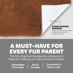 Dog Gone Smart Dirty Dog Doormat - Super Absorbent Polyamide Rug Pulls in Moisture & Dirt - Fast Drying for Clean Floors, Non-Slip, Machine Washable Mat for Muddy Paws - Brown, 35 x 26 Inches - Image 4
