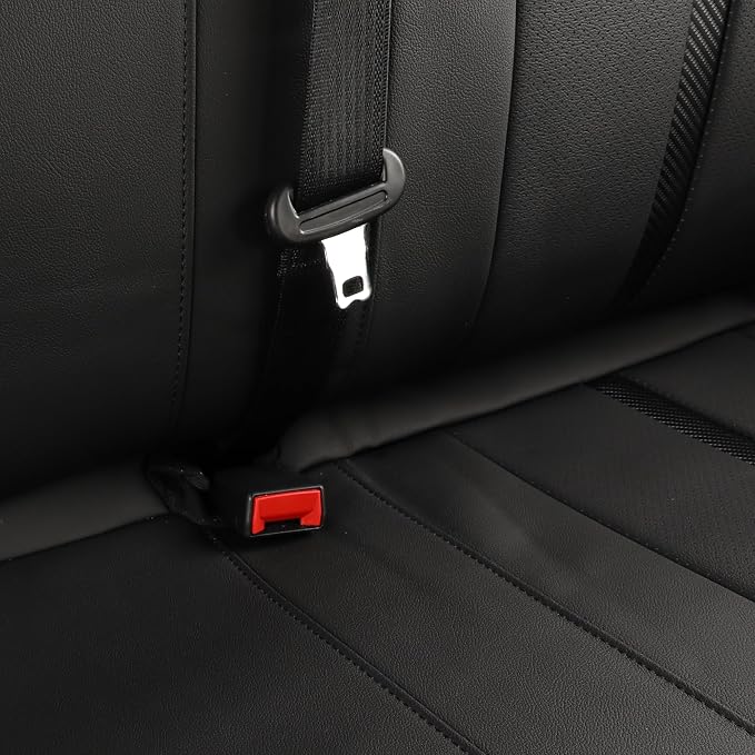 Seat Covers for Ford F150 SuperCrew 2021-2026 Faux Leather | Fits F-150 XL XLT STX Tremor 2021-2026, Lightning Pro XLT 2022-2024 and F250/F350/F450 2023-2026, Waterproof Rear Seat - Image 2
