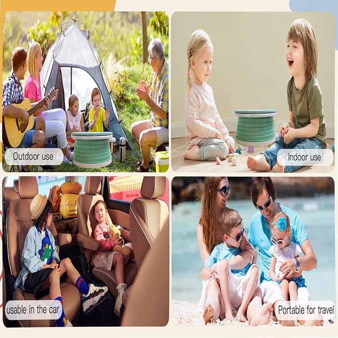 SunnySmile,Travel Potty,Car Potty for Toddler,Portable Toilet for Kids | Portable Toilet for Kids with 45 Liners,for Toddler Travel, Camping, Foldable, Indoor/Outdoor Use - Image 2