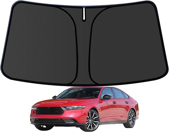Accord Windshield Sun Shade for Honda Accord 2023-2024 2026 Blocks UV Rays Accessories,1:1 Custom Foldable Thickened Wear-Resistant Front Window Sunshade Visor,Keeps Your Car Cooler by Achaltiza