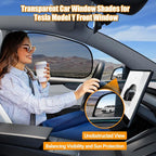 ZATOOTO Tesla Model Y Window Shades for Front Window Driver Side Window | Transparent Static Cling Film | Block 90% UV & Heat | No Adhesive, Easy Install | Enhanced Visibility, Interior Protection - Image 2
