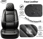Seat Covers Fit for GMC Sierra 1500/2500/3500 HD 2007-2025,Premium Leather, Waterproof, All-Weather, Airbag Compatible, Breathable, Seat Protectors, Full Set, Black. - Image 3