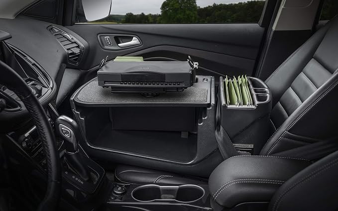 AutoExec AE-FMEF-PS-BT Efficiency FileMaster Car Desk for Your Vehicle Workstation and Mobile Office, Black with Printer Stand | Printer Stand, Vehicle Workstation, Mobile Office - Image 3