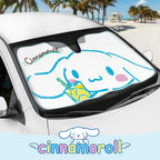 Carbella Cinnamoroll Car Windshield Sun Shade, Official Sanrio Accordion Style Sunshade for Car Window, Cute Kawaii Car Sun Shade Windshield, Cinnamoroll Car Accessories for Women (Lemon Chill) - Image 7