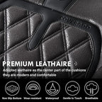 Coverado Car Seat Covers Front Seats, 2 Pack Waterproof Leather Seat Covers for Cars, Luxury Car Seat Protector, Anti-Slip Design Seat Cushions, Black Seat Covers Universal Fit for Most Cars - Image 4
