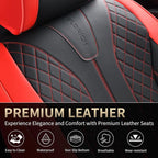 FLORICH Car Seat Covers Front Seats Luxury Faux Leather Waterproof Seat Covers Car Seat Protector Automotive Seat Covers Cushion Universal Fit for Most Cars SUV Trucks, Black&Red - Image 7