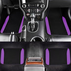 Flying Banner Car Seat Covers Front Seats Rear Bench Polyester car seat Protectors Easy installations Rear Bench Split Classic man Lady Truck (Full Set - Low Back - Combo Pack, Black Purple) - Image 7