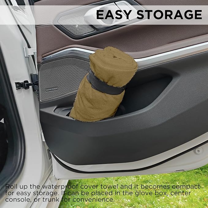 Waterproof Car Seat Cover Towel | Sweat-proof, Universal Fit for SUV & Truck, For Gym, Yoga, Pets, Workout, Beach, Microfiber Fabric, Machine Washable - Image 7
