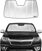 Pigenius Windshield Sun Shade for Chevrolet Colorado/GMC Canyon 2015-2022. Reflective Aluminum Film Front Window Sunshade - BLAZBLOCK by Pigenius
