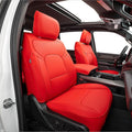 Car Seat Covers Custom Fit for Dodge 2019-2026 Ram 1500 Crew Cab,Red | Custom Fit Faux Leather Full Set, Compatible with 5th Gen Ram 1500 Big Horn/Lone Star/Rebel/Sport, Waterproof, Easy to Clean by Vidokena