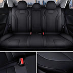 Seat Covers for Hyundai Elantra 2021 2022 2023 2024 2025 2026 | SE SEL/SEL Sport & 2021-2026 Hybrid Blue Customized Faux Leather Car Seat Cover-Full Set Black - Image 3