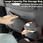 TOPABYTE Seat Back Kick Protector Organizer for Tesla Model Y Model 3 | Backseat Kick Mats with Storage Pockets for Model Y Juniper Model 3 Highland Tissue Holder Rear Passenger Organization, Black - Image 4
