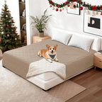 Waterproof Dog Bed Cover Pet Blanket, Soft Couch Cover for Dogs Washable, Non-Slip Dog Blanket Protect Furniture Couch Sofa Car for Puppy Large Dogs Cat (30x70 Inch, Khaki) - Image 8